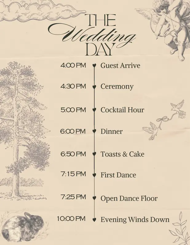 The Wedding Day Schedule